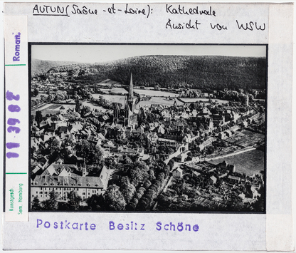 Vorschaubild Autun: Stadt und Kathedrale Luftbild von Westsüdwest 